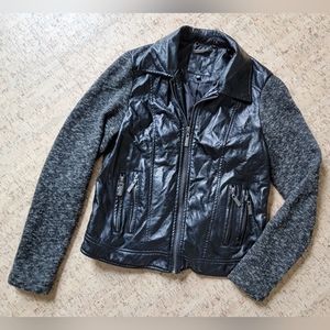Black faux leather jacket